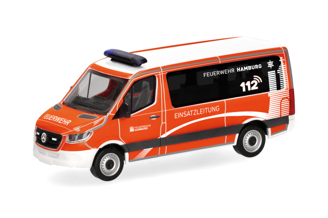 herpa Cars&Trucks 1/87  (プラスチック製) メルセデスベンツ スプリンター '18 フラットルーフバス  ハンブルク消防隊