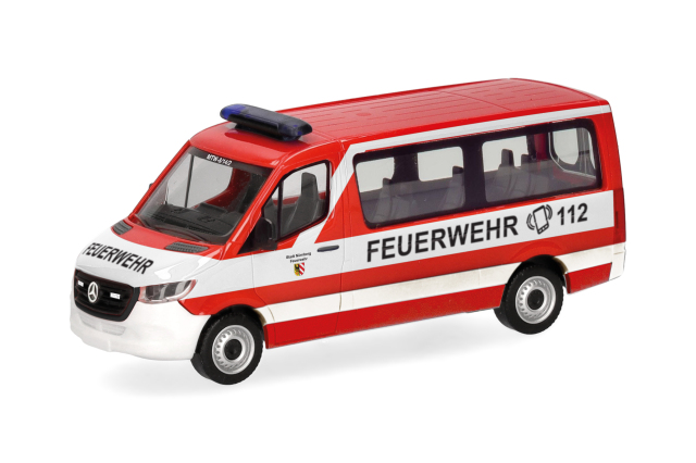 herpa Cars&Trucks 1/87  (プラスチック製) メルセデスベンツ スプリンター  '18 フラットルーフバス  ニュルンベルク消防隊