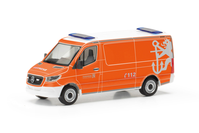 [予約]herpa Cars&Trucks 1/87 (プラスチック製) メルセデスベンツ スプリンター  '18 フラットルーフハーフバス "デュッセルドルフ消防隊"