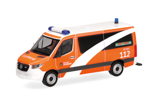 [予約]herpa Cars&Trucks 1/87 (プラスチック製) メルセデスベンツ スプリンター  '18 フラットルーフバス  "ベルリン消防隊/救急医師"