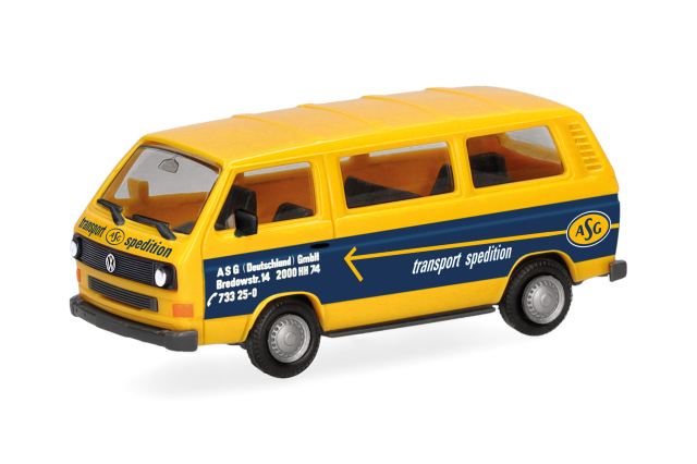 [予約]herpa Cars&Trucks 1/87 (プラスチック製) VW T3 バス "ASG ハンブルク"