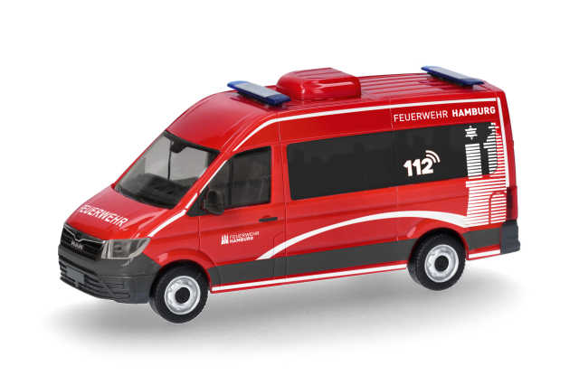 [予約]herpa Cars&Trucks 1/87 (プラスチック製) MAN TGE ハイルーフバス "ハンブルク消防"