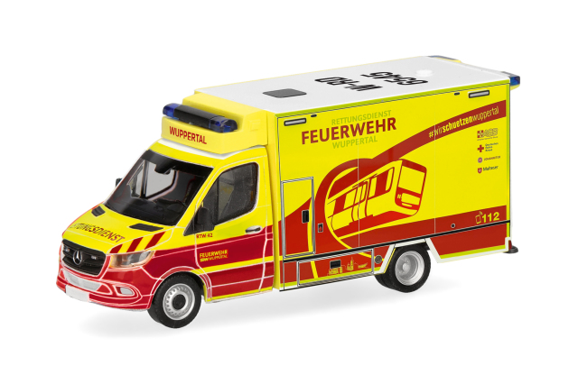 [予約]herpa Cars&Trucks 1/87 (プラスチック製) メルセデス・ベンツ スプリンター '18 ファーテック RTW "ヴッパータール消防局"