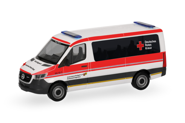 [予約]herpa Cars&Trucks 1/87 (プラスチック製) メルセデスベンツ スプリンター  '18 フラットルーフバス  "DRK Stuttgart Degerloch"