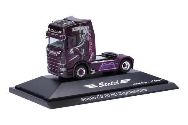 [予約]herpa Cars&Trucks 1/87 (プラスチック製) スカニア CS 20 ハイルーフ リジッドトラクター 2軸 "Stelzl"