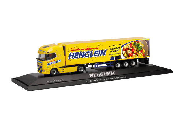 herpa Cars&Trucks 1/87 (プラスチック製) DAF XG+ 冷蔵ボックスセミトレーラー "Henglein/Gnocci"