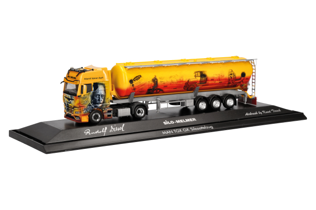 [予約]herpa Cars&Trucks 1/87 (プラスチック製) MAN TGX GX  バルクセミトレーラー  "Silo Melmer/Rudolf Diesel" (オーストリア)