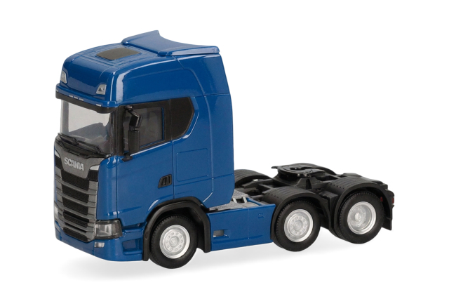 [予約]herpa Cars&Trucks 1/87 (プラスチック製) スカニア CS20 ハイルーフ トラクターヘッド 3軸 ブルー