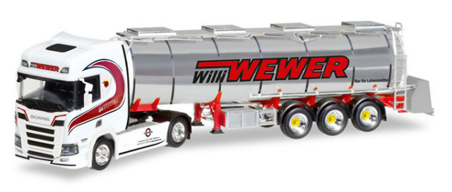 herpa Cars&Trucks 1/87 スカニア CR HD クロームタンク セミトレーラー "Willi Wewer"