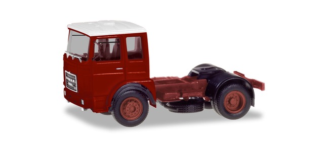 herpa Cars&Trucks 1/87 ローマン ディーゼル4×2 リジッドトラクターブラウン&レッド/ホワイトルーフ