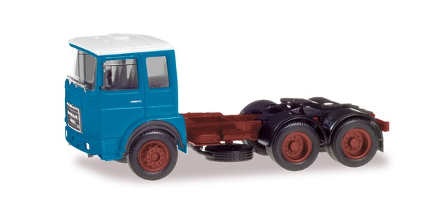 herpa Cars&Trucks 1/87 ローマン ディーゼル 6×4リジッドトラクターブルー/ホワイトルーフ