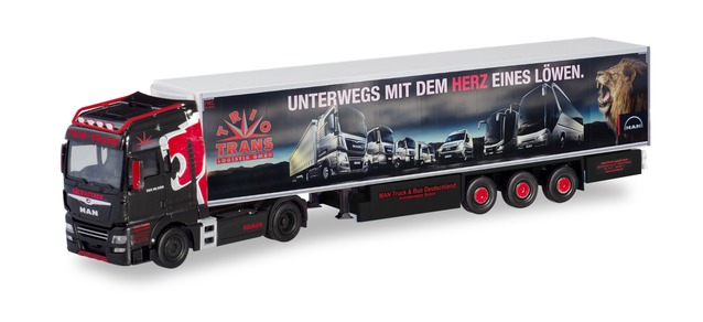 herpa Cars&Trucks 1/87 MAN TGX XXL Euro 6c 冷蔵ボックス セミトレーラー "Trio/Trans MAN"