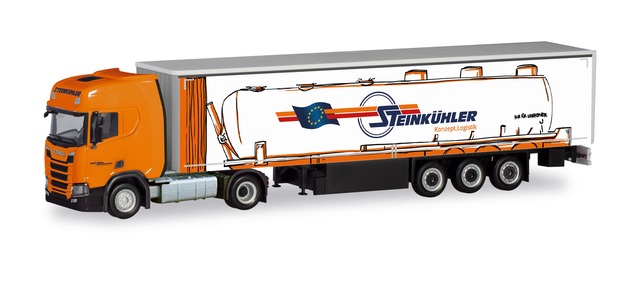 herpa Cars&Trucks 1/87 スカニア CR 20 HD カーテンキャンバス セミトレーラー "Steinkuhler"