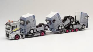 herpa Cars&Trucks 1/87 MAN TGX XLX Euro 6c トラック積載車 with 3 MAN TGX GX elf king