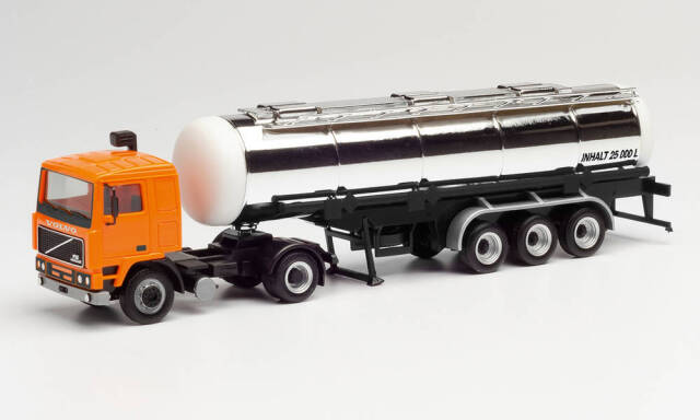 herpa Cars&Trucks 1/87 ボルボ F 12 クロームタンク セミトレーラー "VEB Deutrans"