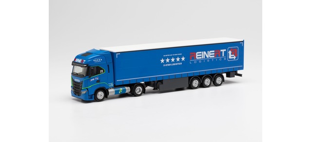 herpa Cars&Trucks 1/87 イベコ S-Way LNG カーテンセミトレーラー  ?Reinert Logistics“