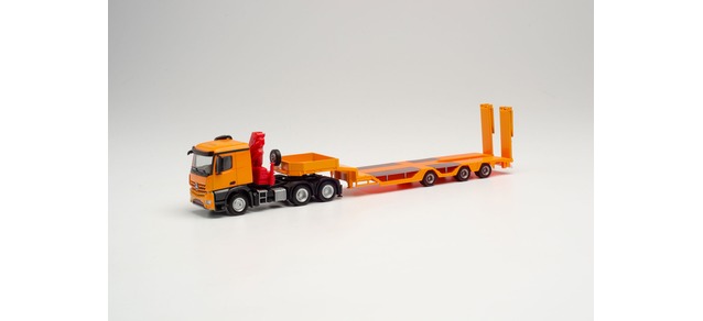 herpa Cars&Trucks 1/87 メルセデスベンツ アロクス クラシック 6×4 with loading crane all-rounder セミトレーラー トラクター オレンジ