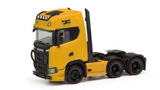 herpa Cars&Trucks 1/87 スカニア CS20 HD  リジッドトラクター 3軸  ライトバー、ラムプロテクション、 ハイパイプ付 イエロー