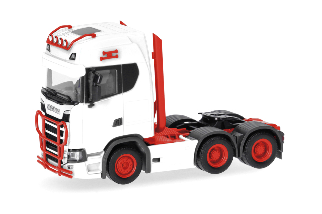 herpa Cars&Trucks 1/87 (プラスチック製) スカニア CS 20 HD 6x4  リジッドトラクター  ホワイト/レッド