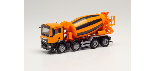 herpa Cars&Trucks 1/87 MAN TGS NN 4軸 コンクリートミキサー車 オレンジ