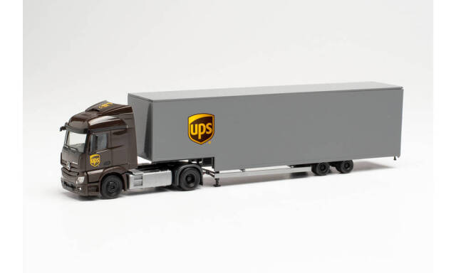herpa Cars&Trucks 1/87 メルセデスベンツ アクトロス Streamspace 2.3 ジャンボ ボックス セミトレーラー „UPS“