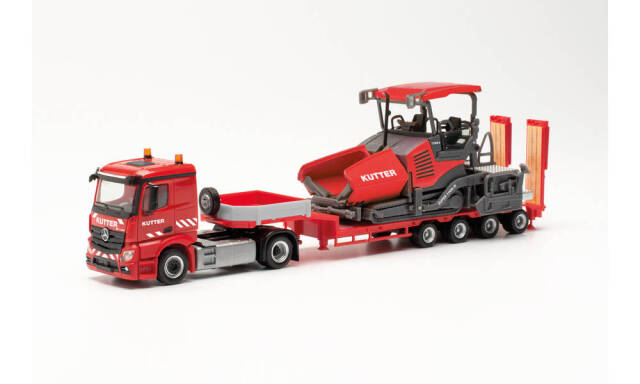 herpa Cars&Trucks 1/87 メルセデスベンツ アクトロス  クラシックスペース 低床セミトレーラー  1900-3i 道路舗装重機付 “Kutter”