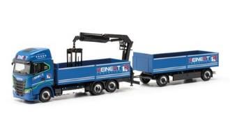 herpa Cars&Trucks 1/87 イベコ S-Way LNG planked bed  積載クレーン付 "Reinert Logistic"
