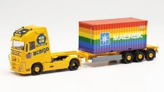 herpa Cars&Trucks 1/87 ボルボ FH Gl. XL 2020 コンテナセミトレーラー “Acargo 10 Jahre/20 ft. Maersk Rainbow”