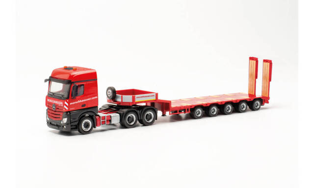herpa Cars&Trucks 1/87 メルセデスベンツ アクトロス ビッグスペース 6x4 低床セミトレーラー “Morschhäuser”