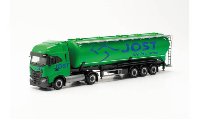 herpa Cars&Trucks 1/87 イベコ S-Way LNG バルクセミトレーラー “Jost Group”