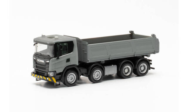 herpa Cars&Trucks 1/87 スカニア CG 17 4-axle ダンプトラック グレー／イエロー