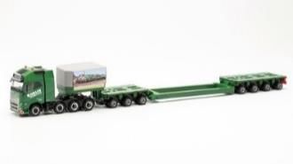 herpa Cars&Trucks 1/87 ボルボ FH 16 Gl. XL 2020 ローボーイ セミトレーラー “Kübler”