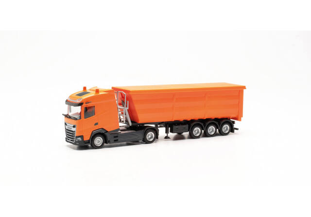 herpa Cars&Trucks 1/87 DAF XG Stahlrundmulden セミトレーラー オレンジ