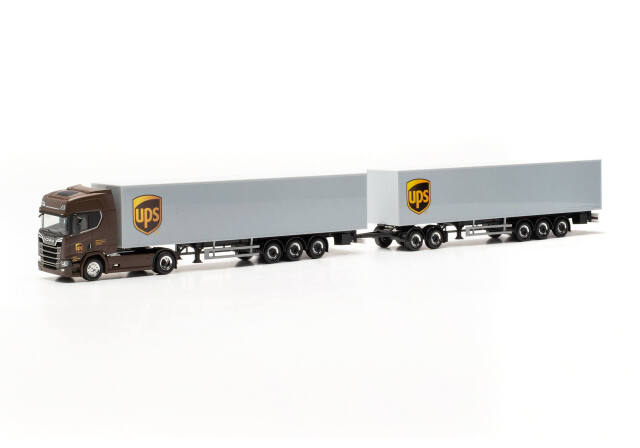 herpa Cars&Trucks 1/87 スカニア CR 20 HD ダブル連結 セミトレーラー “UPS Spanien”