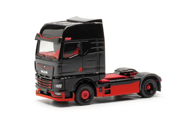 herpa Cars&Trucks 1/87 MAN eTGX リジッドトラクター ブラック/レッド