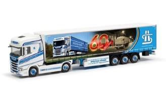 herpa Cars&Trucks 1/87 スカニア CS20 HD カーテンキャンバス セミトレーラー “Spedition Höhner/60 Jahre”