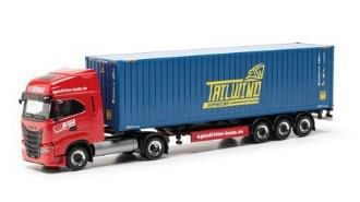 herpa Cars&Trucks 1/87 イベコ S-Way LNG コンテナセミトレーラー "HH Bode/Tailwind"