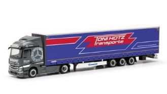 herpa Cars&Trucks 1/87 メルセデスベンツ アクトロス ストリームスペース 2.3 15m ローライナーセミトレーラー "Toni Hotz"