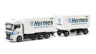 herpa Cars&Trucks 1/87 MAN TGX GX ダブル連結 ボックストレーラー "Hermes"
