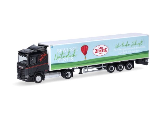 herpa Cars&Trucks 1/87 スカニア CR20 ND LNG 冷蔵ボックスセミトレーラー "Zentis"