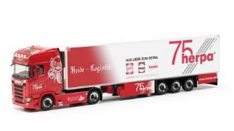 herpa Cars&Trucks 1/87 スカニア CS20 HD 冷蔵ボックスセミトレーラー "Heide Logistik/75 Jahre Herpa"