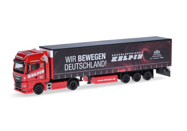 herpa Cars&Trucks 1/87 MAN TGX GX カーテンキャンバス セミトレーラー "KELPIN/Wir bewegen Deutschland"