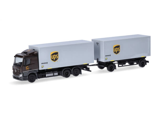 herpa Cars&Trucks 1/87 メルセデスベンツ アクトロス クラシックスペース ダブル連結 ボックストレーラー "UPS"