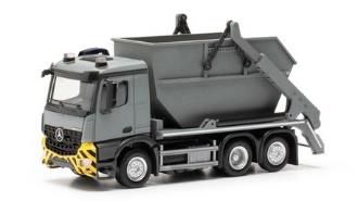 herpa Cars&Trucks 1/87 メルセデスベンツ アロクス M スキップローダー AK16 グレー/イエロー