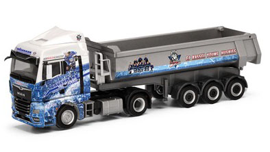 herpa Cars&Trucks 1/87 MAN TGX GM ダンプセミトレーラー “Brückmann/Kassel Huskies”