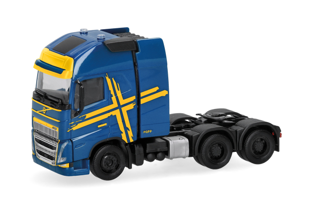[予約]herpa Cars&Trucks 1/87 (プラスチック製) ボルボ FH 16 GL XL 2020  重機用タワー付リジッドトラクター  3軸 ブルー