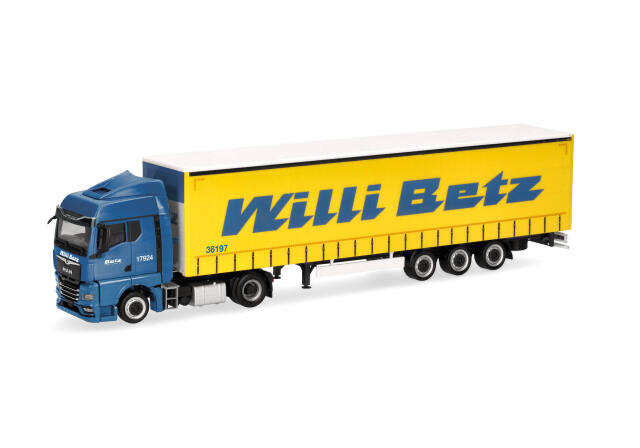 herpa Cars&Trucks 1/87 (プラスチック製) MAN TGX GM カーテンキャンバ スセミトレーラー "Willi Betz"