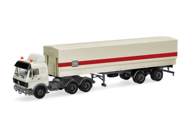 herpa Cars&Trucks 1/87 (プラスチック製) メルセデスベンツ NG キャンバス セミトレーラー "DB"