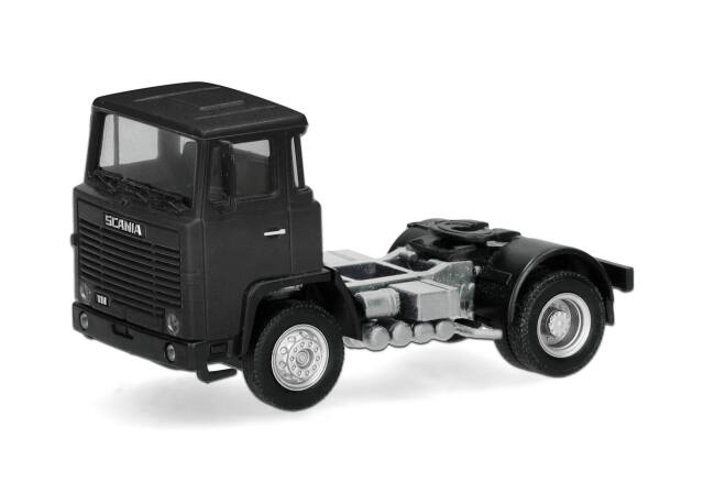 herpa Cars&Trucks 1/87 (プラスチック製) スカニア 111 リジッドトラクター 2軸 ブラック