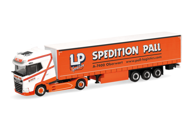 [予約]herpa Cars&Trucks 1/87 (プラスチック製) DAF XG+ カーテンキャンバス セミトレーラー  "Ludwig Pall" (オーストリア)